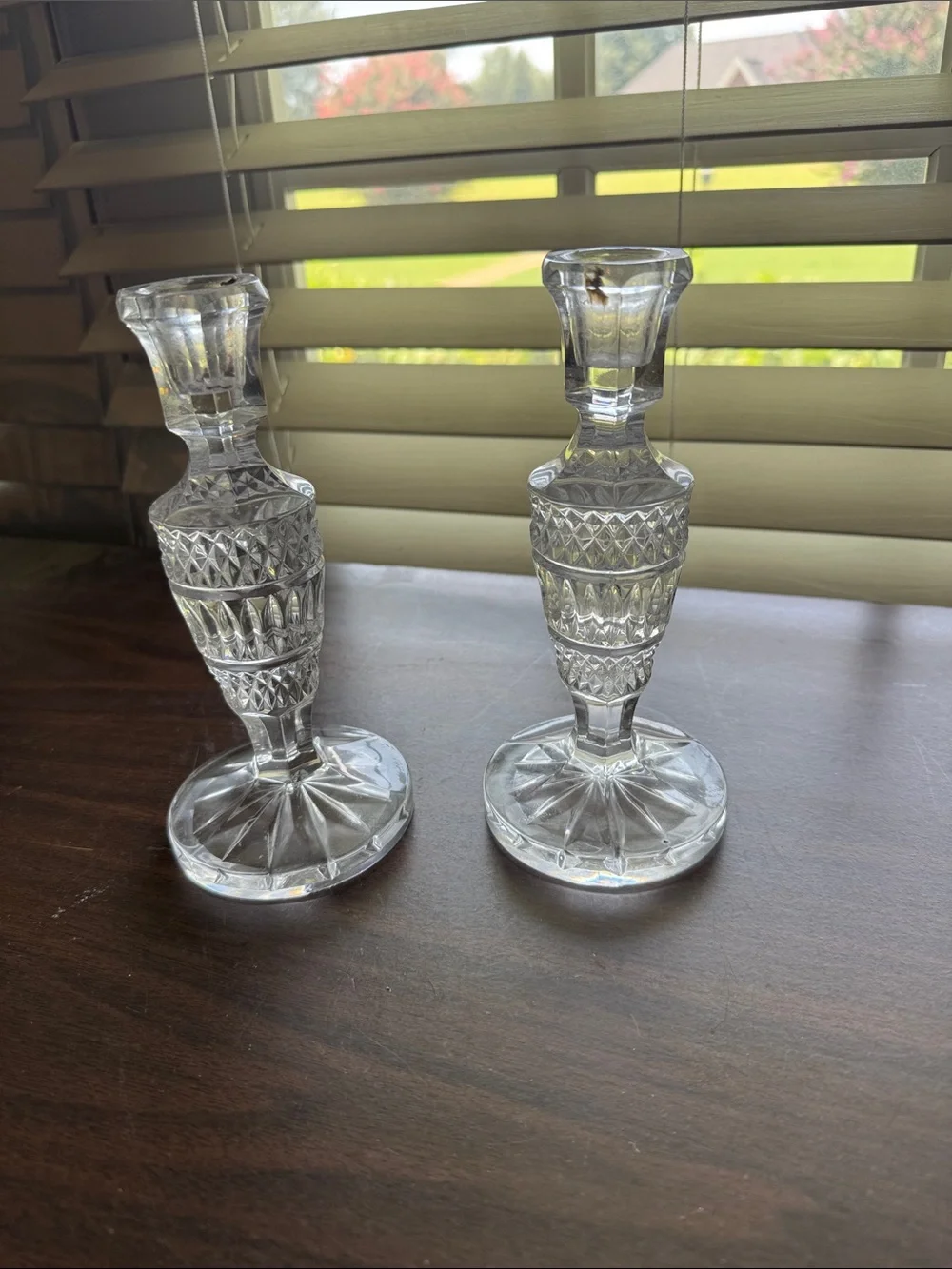 Set of 2 Crystal Candle Holders